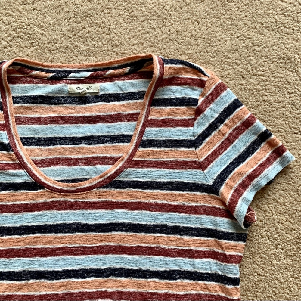 Madewell cotton blend stripe tee